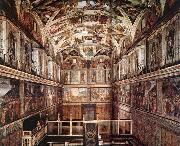 Michelangelo Buonarroti Interior of the Sistine Chapel Sweden oil painting artist